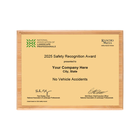 SAFETY - No Vehicle Accidents