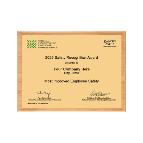 SAFETY - Most Improved Employee Safety